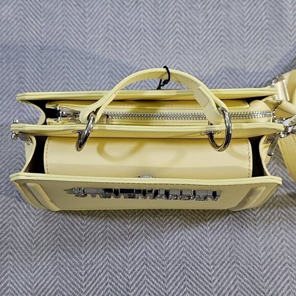 Steve Madden NWT Bevelyn-G Satchel Butter Yellow Crossbody Rhinestones Bling - Picture 6 of 16